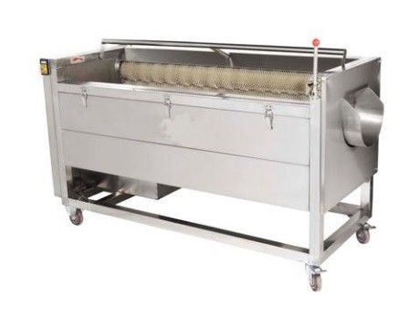 Taro Automatic Peeling Machine With Rotary Hard Polishing Brushes For Root Vegetable